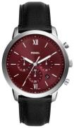 Fossil Herreur FS6016 Neutra Rød/Læder Ø42 mm