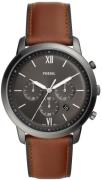 Fossil Herreur FS5512 Neutra Chrono Grå/Læder Ø44 mm