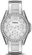 Fossil Dameur ES3202 Riley Hvid/Stål Ø38 mm
