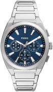 Fossil Herreur FS6104 Everett Blå/Stål Ø44 mm
