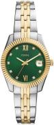 Fossil Dameur ES5388 Scarlette Grøn/Gul guldtonet stål Ø33 mm