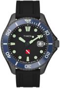 Timex Herreur TW2W21100 Tiburon Sort/Gummi Ø44 mm