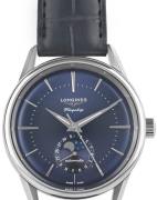 Longines Dameur L4.815.4.92.2 Flagship Heritage Blå/Læder Ø38.5 mm