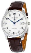 Longines Herreur L2.893.4.78.3 Master Sølvfarvet/Læder Ø42 mm