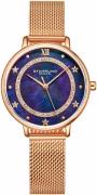 Stührling Original Dameur 3993.5 Monaco Blå/Rosaguldtonet stål