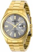 Invicta Herreur 38461 Pro Diver Grå/Gul guldtonet stål Ø43 mm