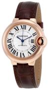 Cartier Dameur W6920097 Ballon Blue Sølvfarvet/Læder Ø33 mm