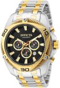 Invicta Herreur 38571 Bolt Sort/Gul guldtonet stål Ø50 mm
