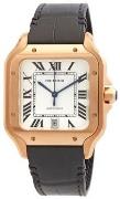 Cartier Herreur WGSA0019 Santos De Sølvfarvet/Læder
