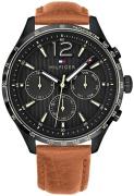 Tommy Hilfiger Herreur 1791470 Sort/Læder Ø44 mm