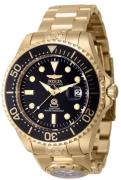 Invicta Herreur 45816 Grand Diver Sort/Guldtonet stål Ø47 mm