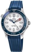 Omega Herreur 210.32.42.20.04.002 Seamaster Diver 300M Hvid/Gummi
