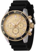Invicta Herreur 46128 Pro Diver Guld/Gummi Ø45 mm