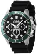 Invicta Herreur 46078 Pro Diver Sort/Gummi Ø45 mm