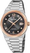 Festina Dameur F20037-3 Swiss Made Sort/Stål Ø35 mm