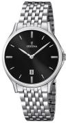 Festina Herreur F16744-4 Sort/Stål Ø39 mm