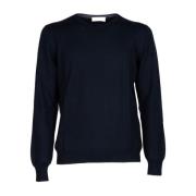 Blå Merinouldssweater fra Paricollo