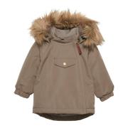 EN FANT - Jacket Solid W. Fake Fur Baby, 240151 - Chocolate Chip