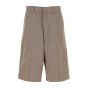 Dove Gray Cotton Bermuda Shorts