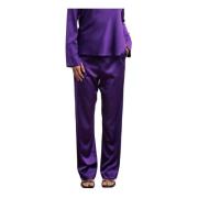 Ava silk trousers violet