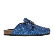 Blå Glitter Slipper Mules