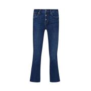 Højtaljet Prinsesse Crop Flare Jeans