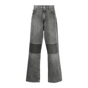 Extended Third Cut Sort Jeans, Sort Sort Black/Grey