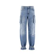 Cargo Pocket Loose-fit Jeans