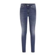 Iris Skinny Jeans, Højtaljet, Tapered Ben