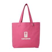 Bomulds Canvas Logo Print Tote Taske