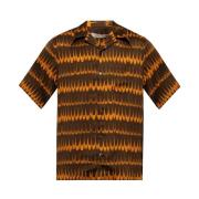 Brun Rhythm Skjorte med Orange Mønster