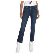 Højtaljede Prinsesse Crop Flare Jeans