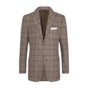 Luksus Glen Plaid Cashmere Blazer