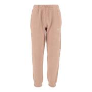 Rose Bomulds Sweatpants med Elastisk Talje