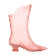 Pink PVC Ankelstøvler