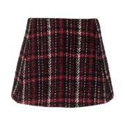 Elegant Tweed A-Line Miniskirt