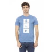 Lysblå Trend T-shirt med Frontprint