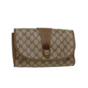 Brugt Beige Lærred Gucci Clutch