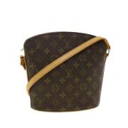 Brugt Brunt Lærred Louis Vuitton Skuldertasker