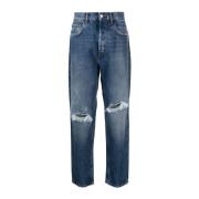 Ripped Detalje Straight-Leg Jeans