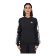 Sort Essentials 3-Stripes Fleece Sweatshirt til Kvinder