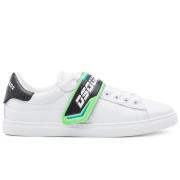 Hvid/Grøn Logo Strap Sneakers