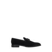 Sort Glitter Velvet Loafers