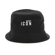 Icon Bucket Hat i bomuldsgabardin