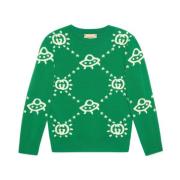 Grønne Sweaters med Interlocking G UFO Design