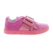 Bow Velvet Sneakers - Pink