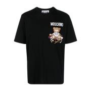 Teddy Bear Print Bomuld T-shirt