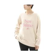 Beige Basic Crewneck Sweatshirt