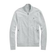 Baseball-inspireret zip-gennem sweatshirt