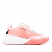 Pink/Multi Loop Lace-Up Sneakers
